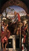 Giovanni Bellini Saints Christopher Jerome and Louis of Toulouse oil painting artist